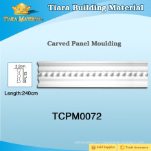 Moulures murales en plastique PU de haute qualité pour le plafond et le mur TCPM072